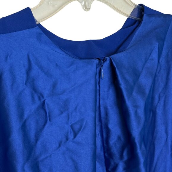 Banana Republic Aurelia Crepe Horizon Line Royal Blue Dress- Size Large (Tall) - Picture 9 of 10